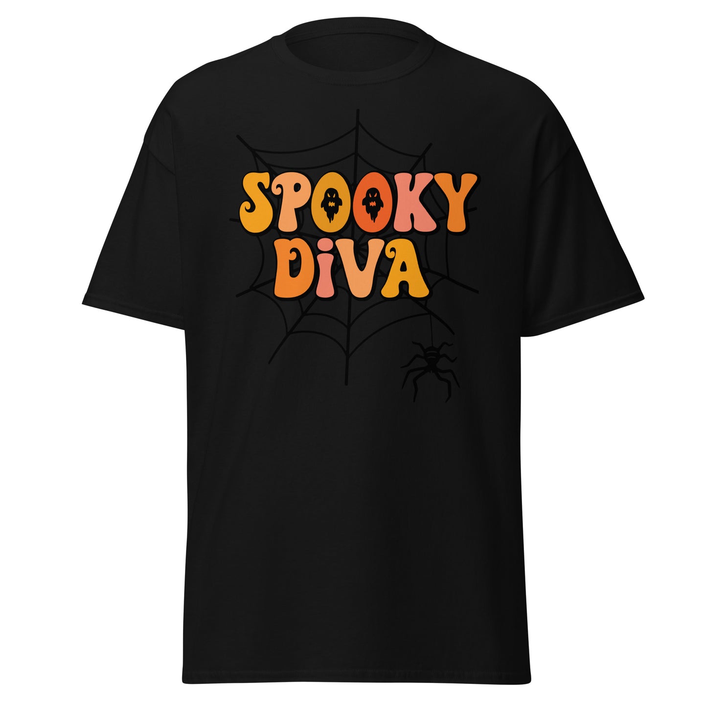 Gruselige Diva, Halloween-T-Shirt im weichen Stil