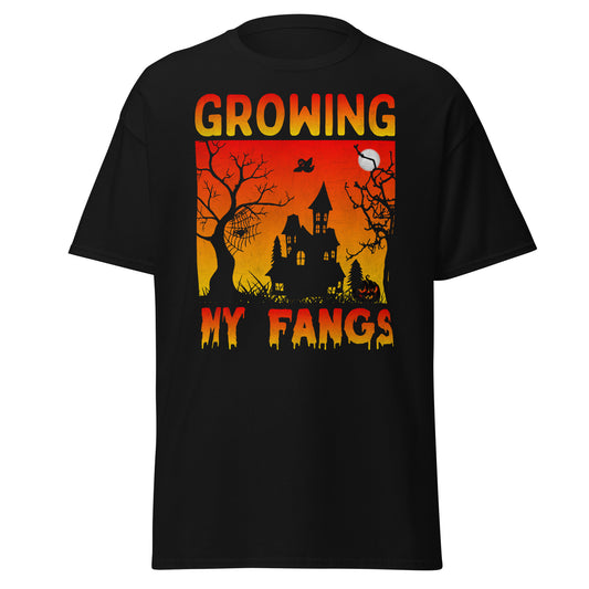 Embrace the Night Growing My Fangs Halloween T-Shirt