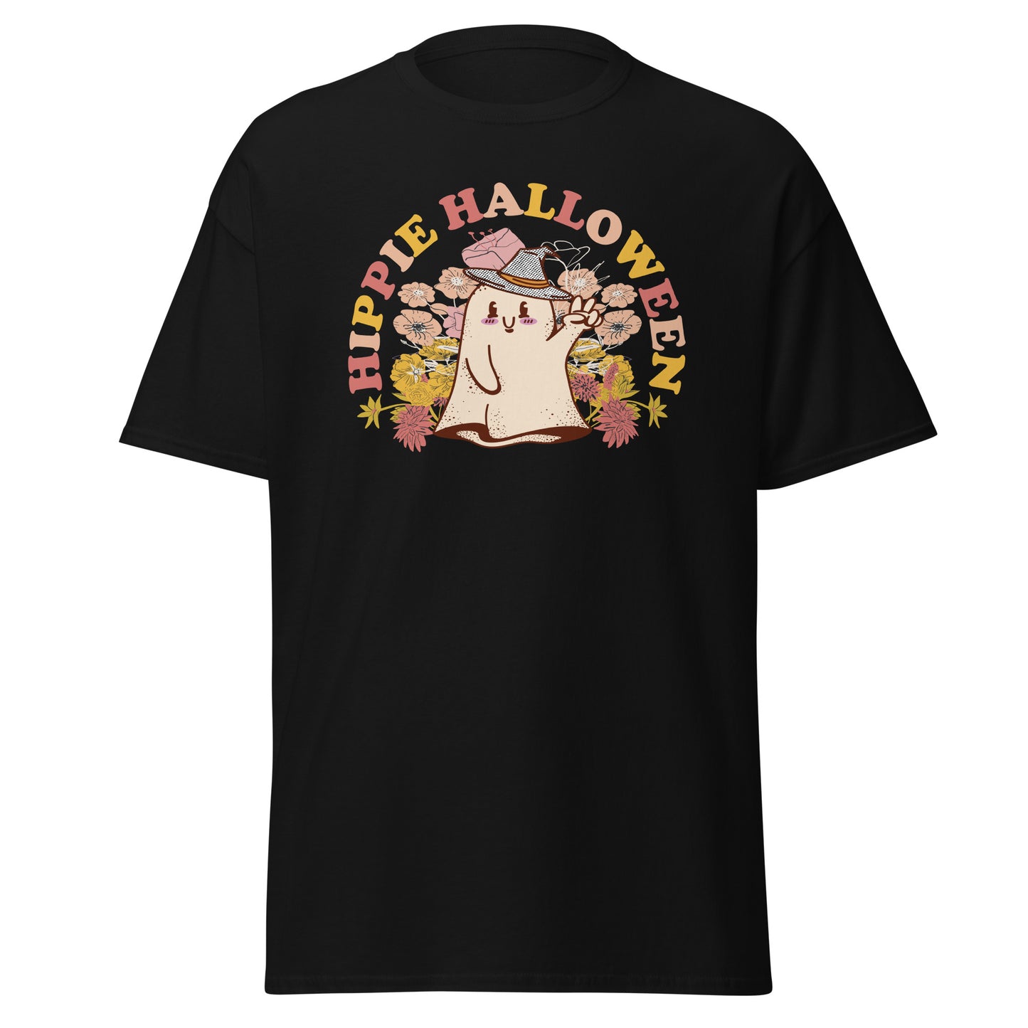 Hippie Halloween Ghost , Halloween T-Shirt