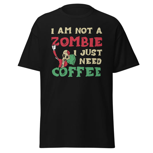 No soy un zombie necesito cafeína, camiseta de estilo suave de Halloween