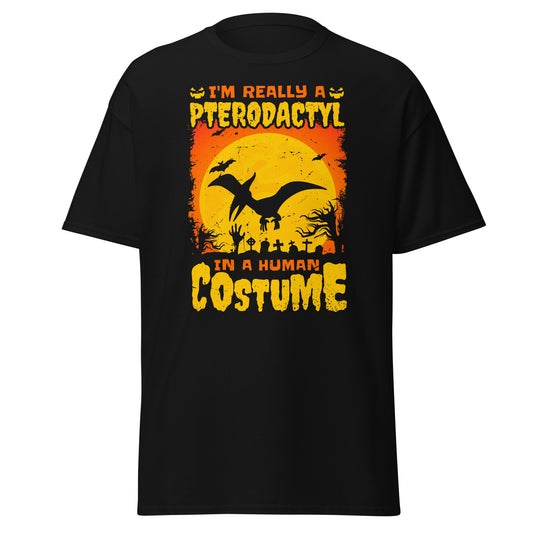 Ich bin wirklich ein PTERODACTYL in einem Menschenkostüm, Halloween-T-Shirt im weichen Stil