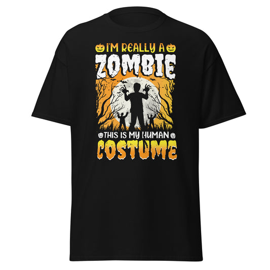 Soy realmente un zombi, este es mi disfraz humano, camiseta de estilo suave de Halloween