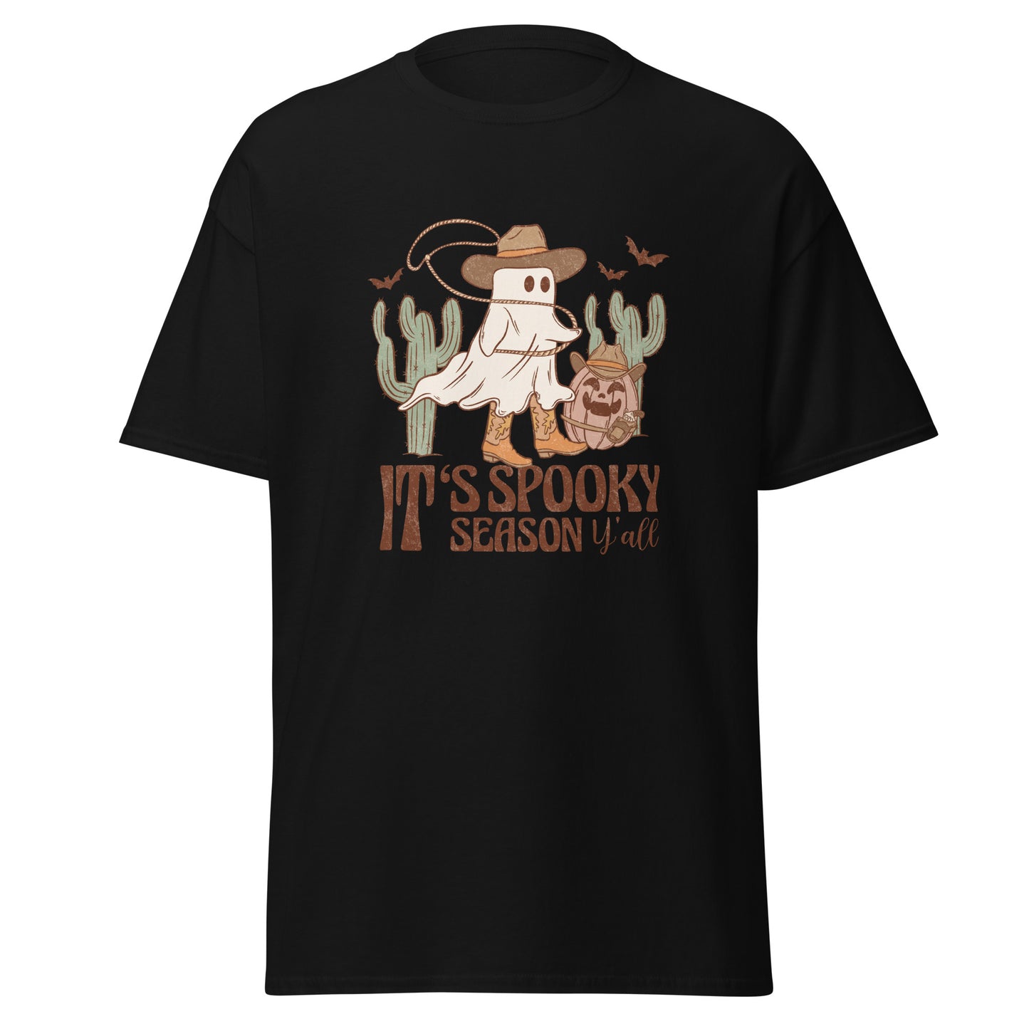 It is Spooky Season y'all, Texan Halloween Cowboy, camiseta de estilo suave de Halloween