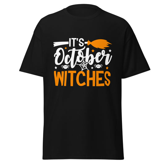 Es sind Oktoberhexen, weiches T-Shirt aus schwerer Baumwolle im Halloween-Design