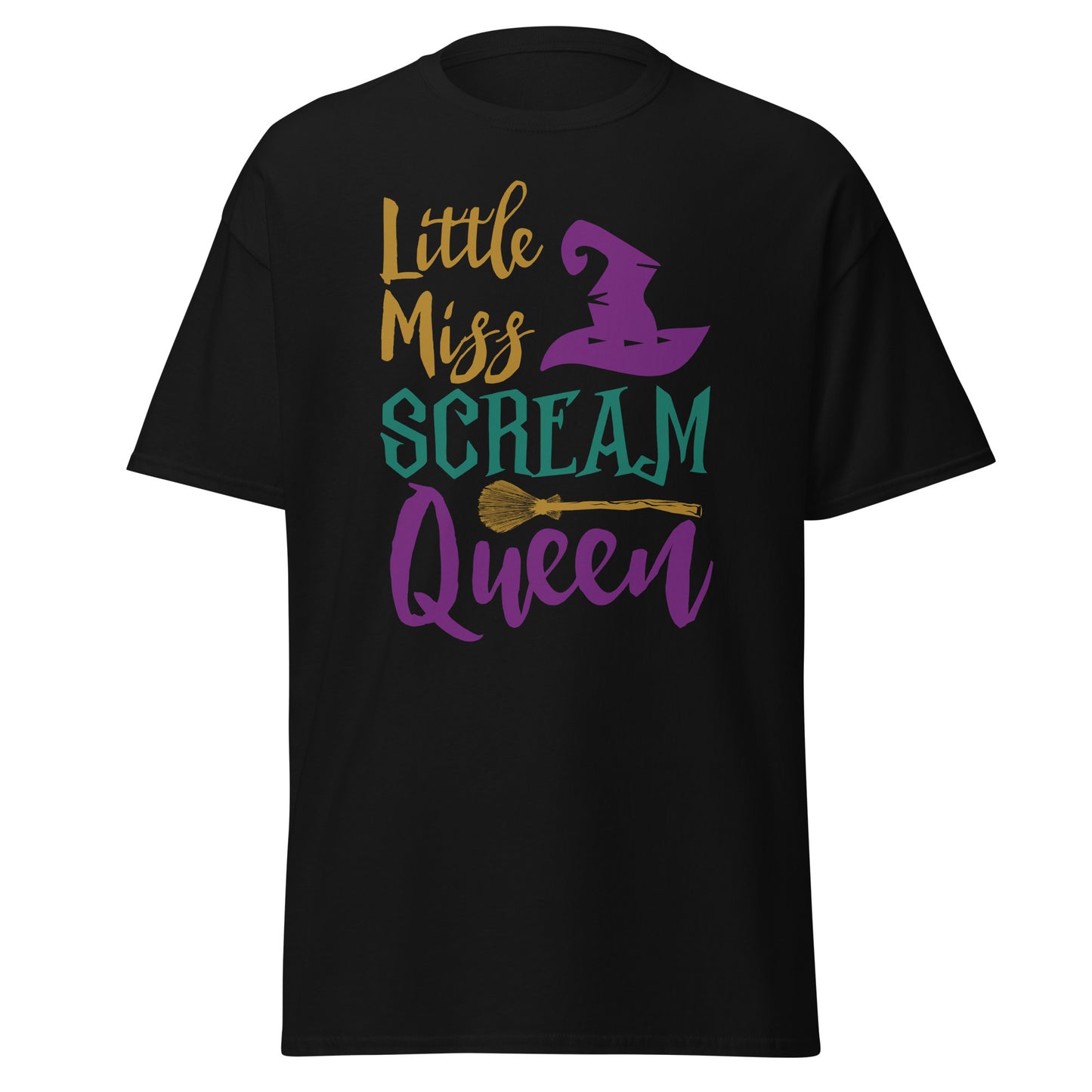 Little Miss Scream Queen , Halloween Design Soft Style Heavy Cotton T-Shirt