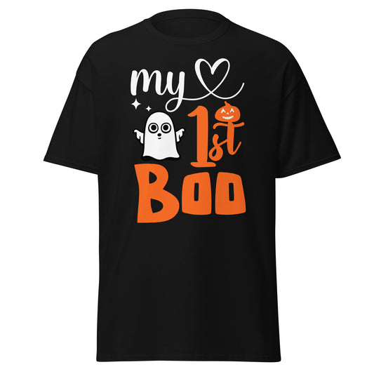 My 1st Boo, Halloween-Design, weiches T-Shirt aus schwerer Baumwolle