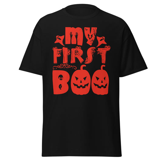 My First Boo, Halloween-Design, weiches T-Shirt aus schwerer Baumwolle