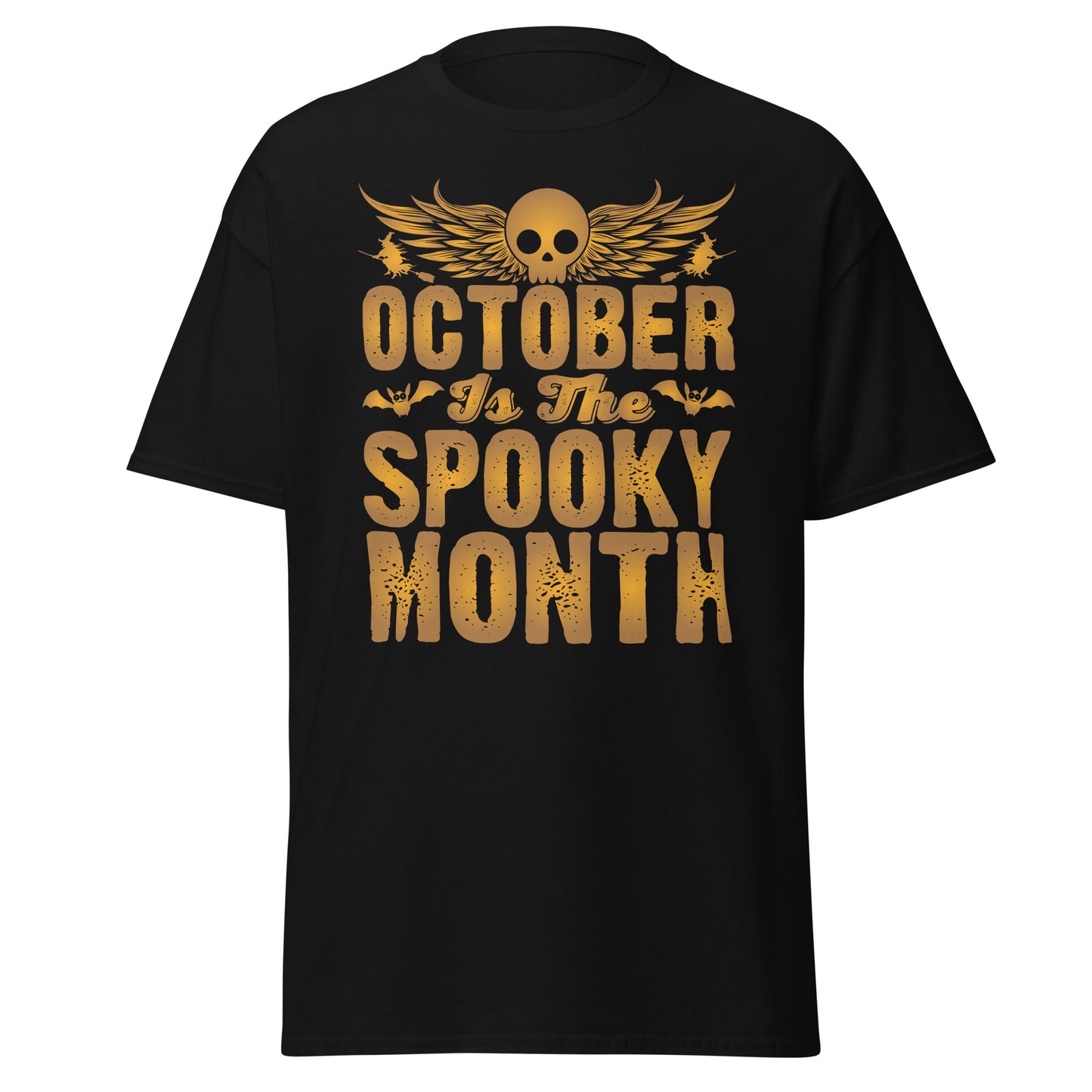 OCTUBRE ES EL MES ESPORROSO, Camiseta de algodón pesado de estilo suave con diseño de Halloween