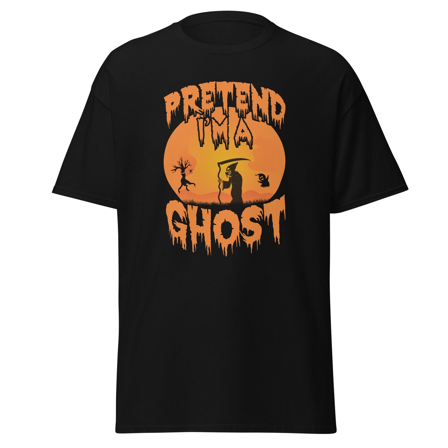 Tu so, als wäre ich ein Geist, weiches T-Shirt aus schwerer Baumwolle im Halloween-Design