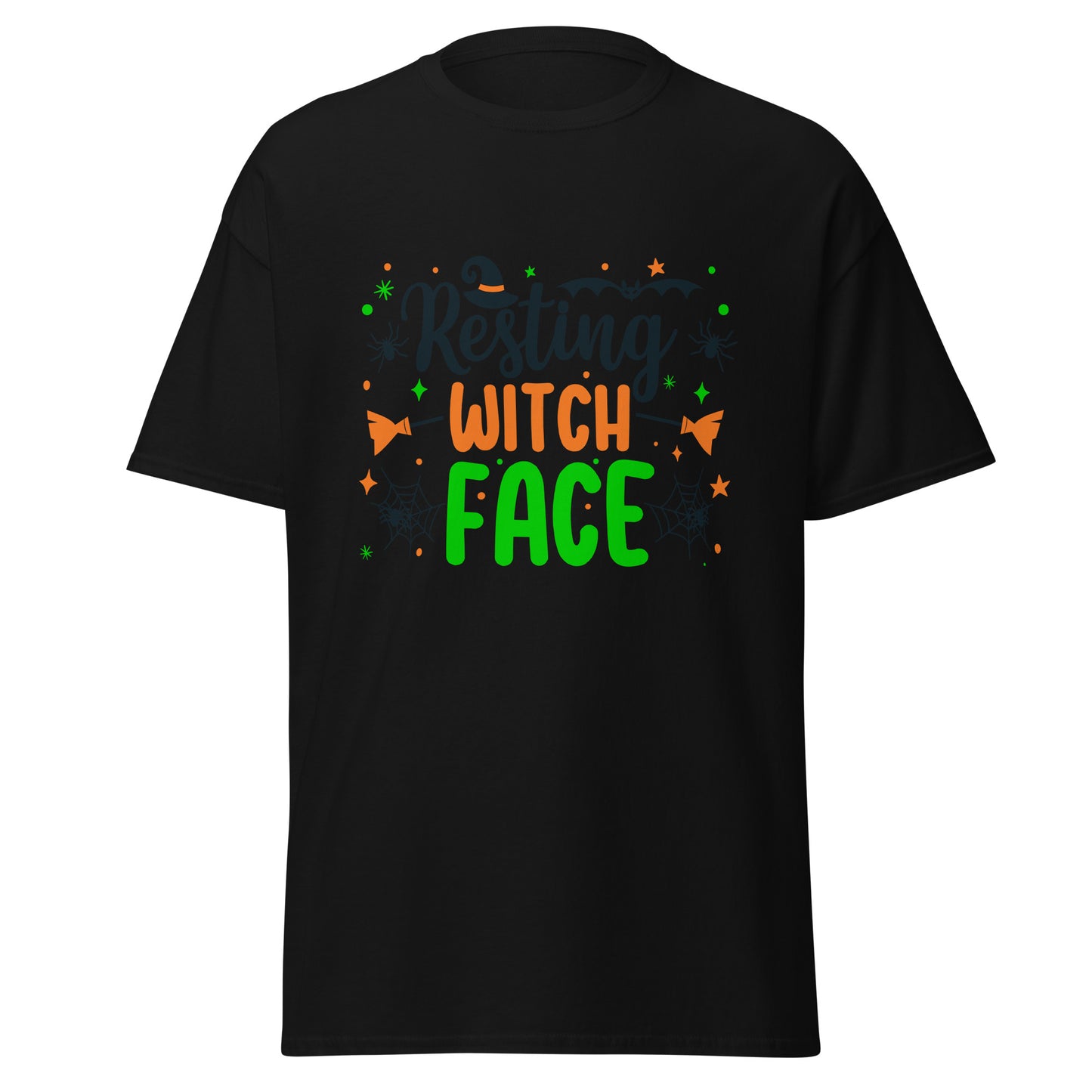 Resting Witch Face , Halloween Design Soft Style Heavy Cotton T-Shirt