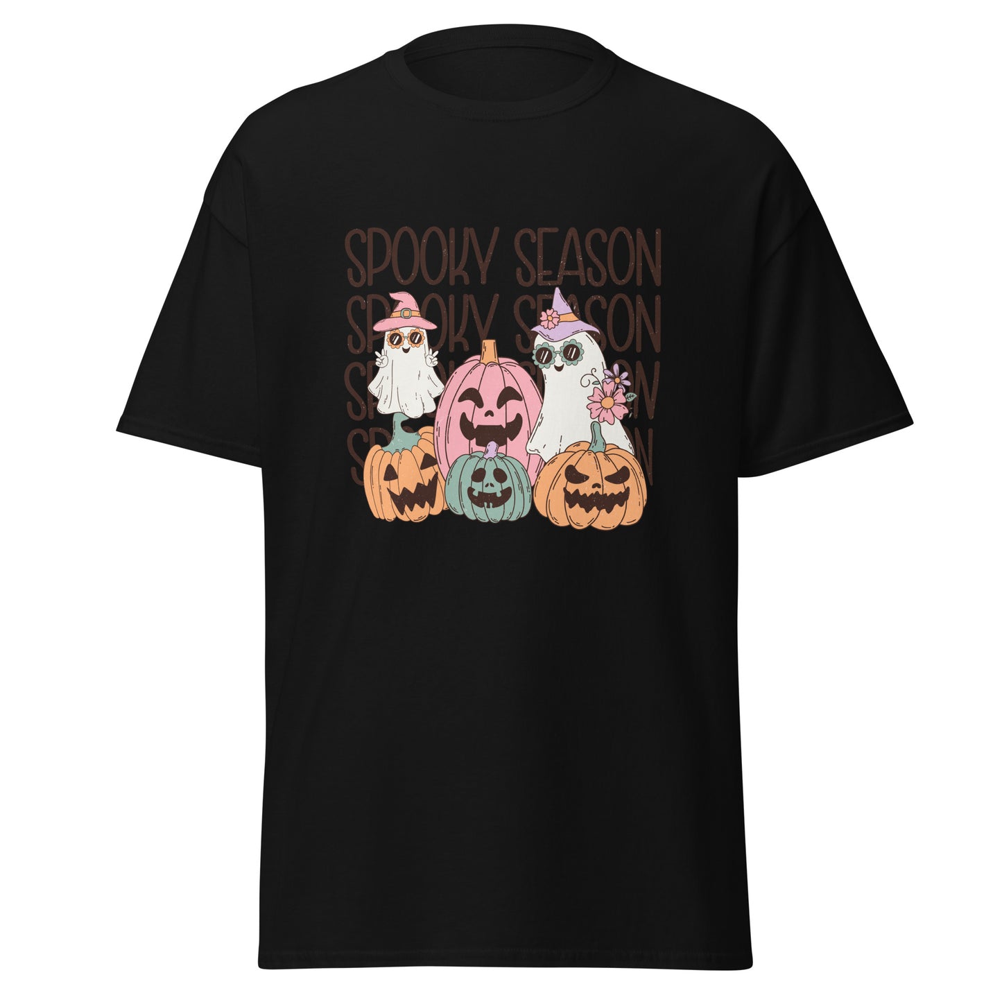 Temporada espeluznante, camiseta de algodón pesado de estilo suave con diseño de Halloween