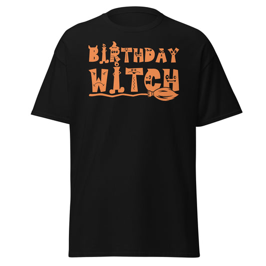 Magical Birthday Witch Halloween T-Shirt - Where Birthday Fun Meets Spooky Delight in Soft Style