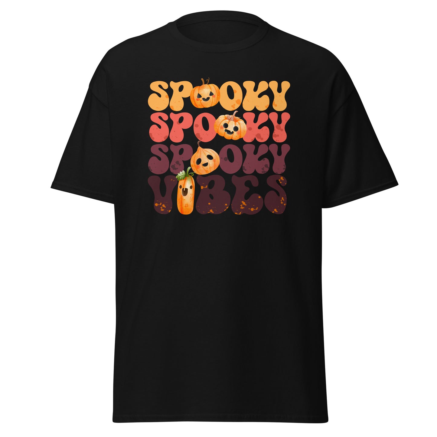 Spooky Vibes, camiseta de algodón pesado de estilo suave con diseño de Halloween