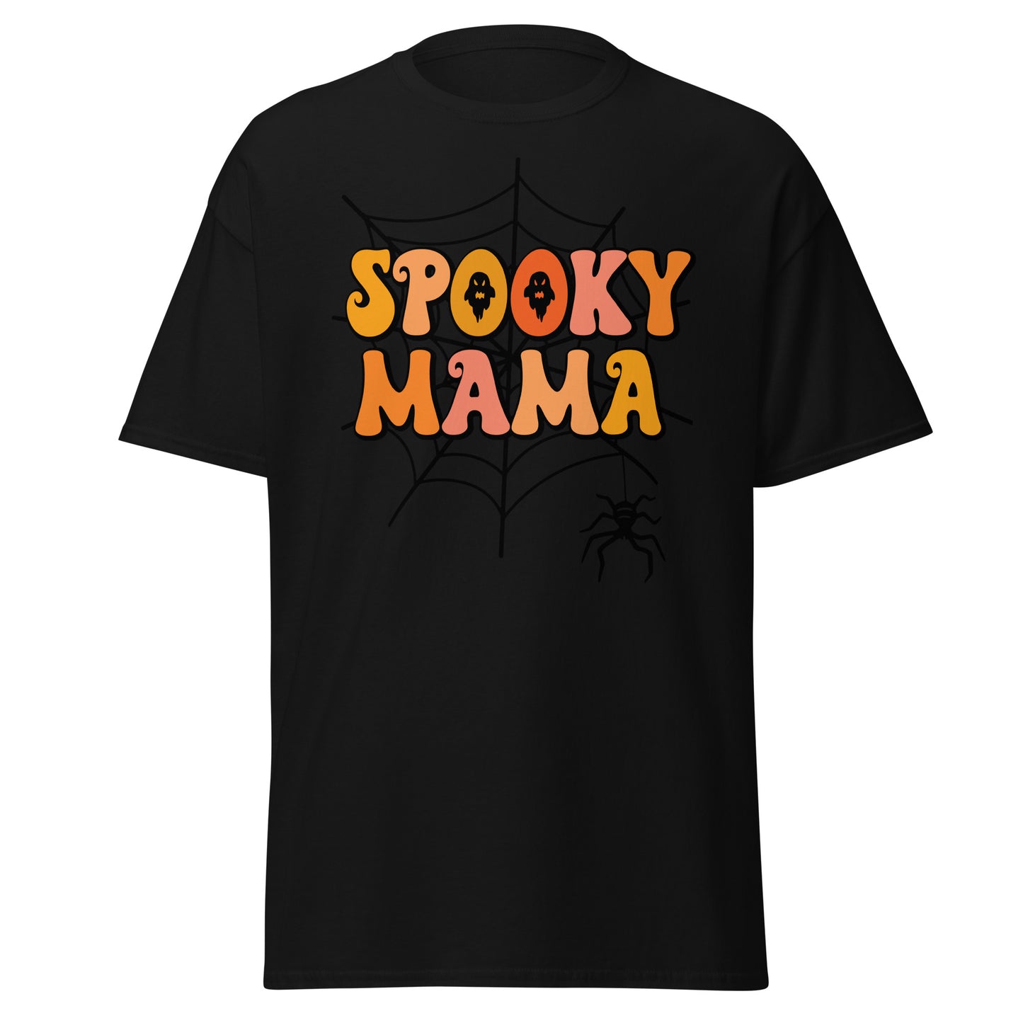 SPOOKY MaMa, Halloween-Design, weiches T-Shirt aus schwerer Baumwolle