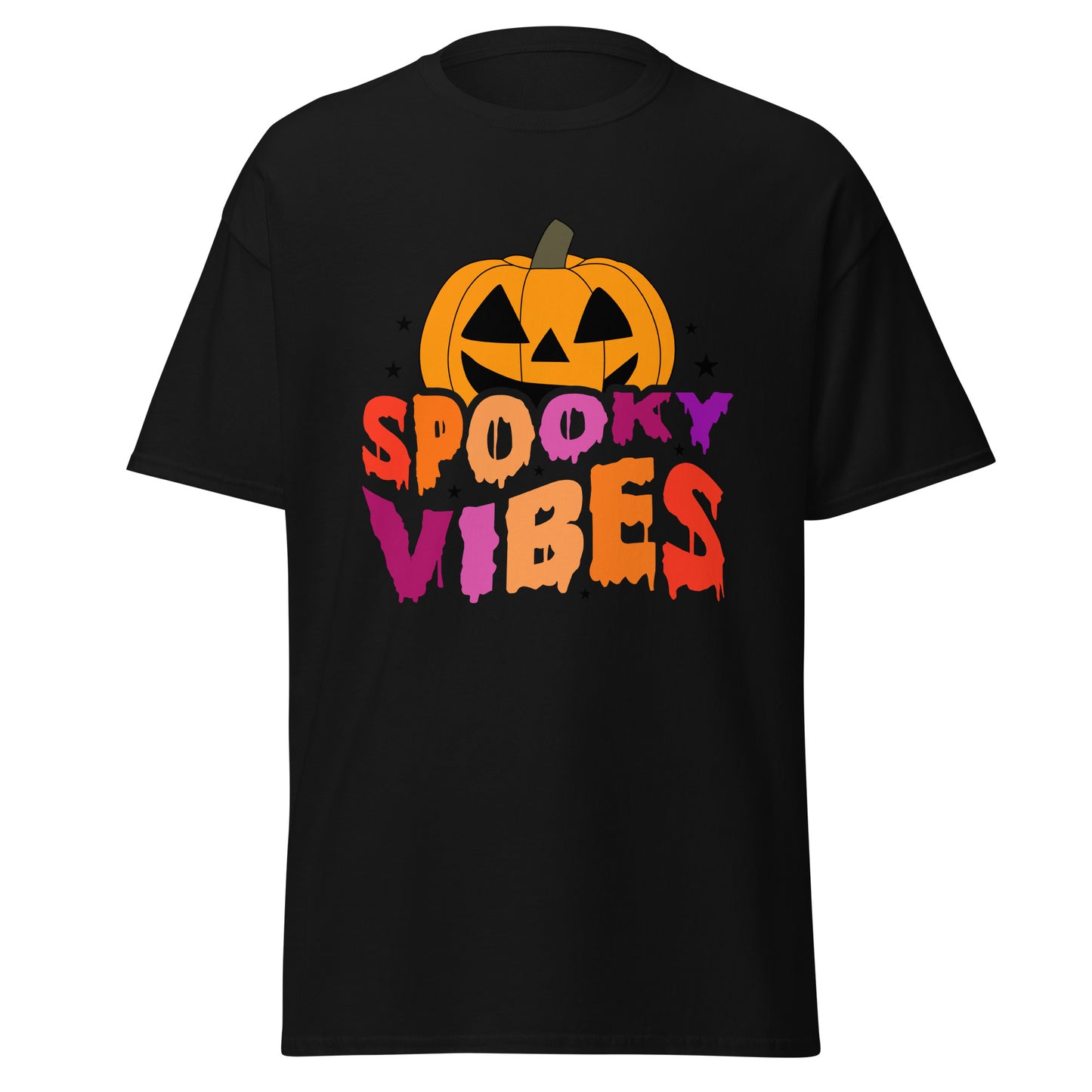 Spooky Vibes , Halloween Design Soft Style Heavy Cotton T-Shirt