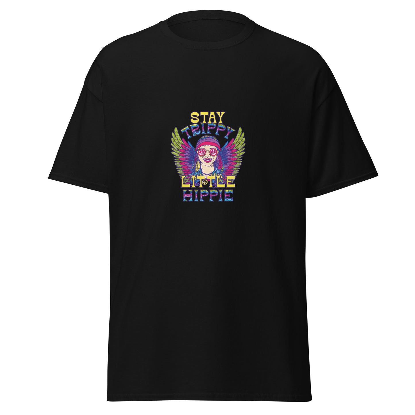 Stay Trippy Little Hippie, camiseta de algodón pesado de estilo suave con diseño de Halloween