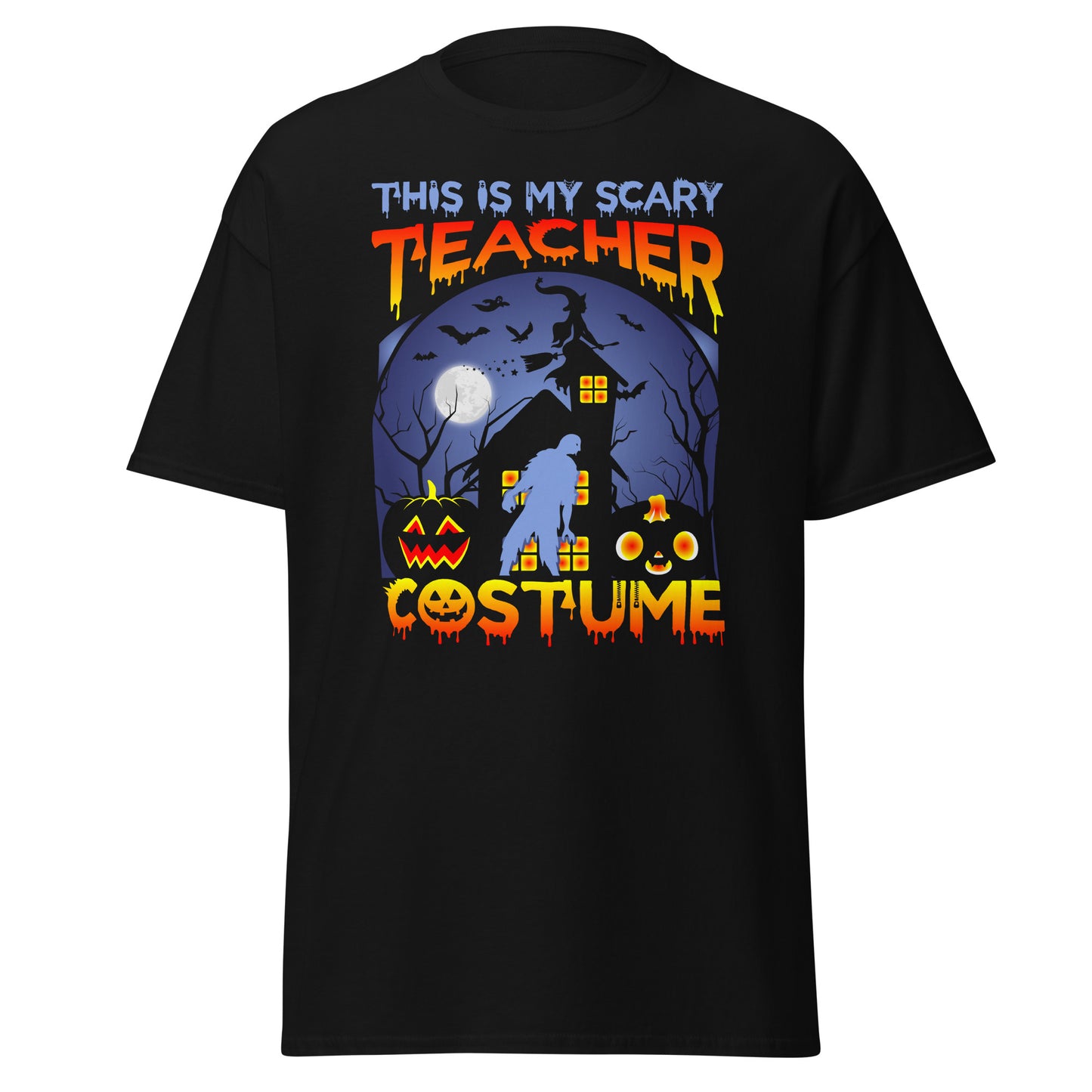 Das ist mein gruseliges Lehrerkostüm, weiches T-Shirt aus schwerer Baumwolle im Halloween-Design