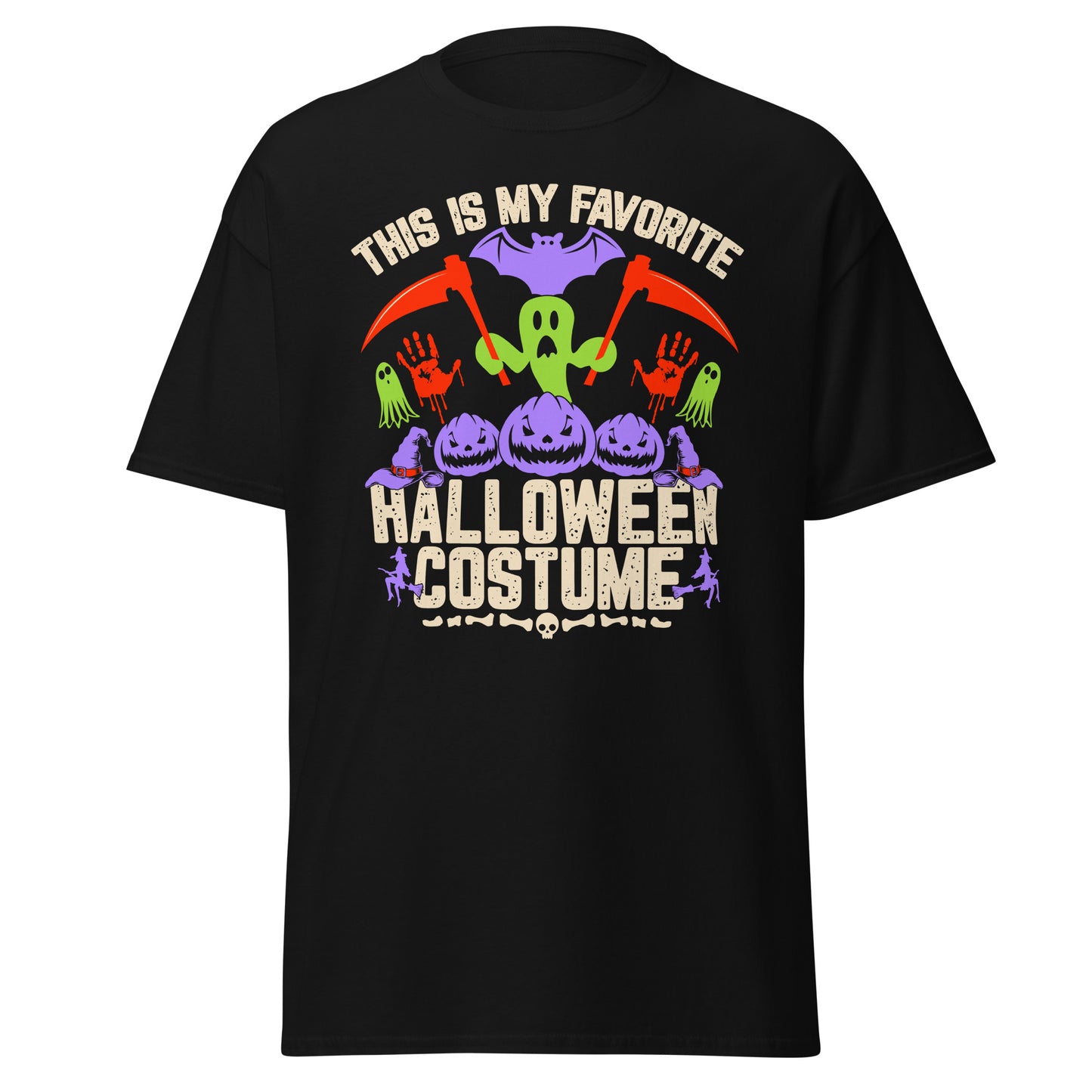 ESTE ES MI DISFRAZ FAVORITO DE HALLOWEEN, Camiseta de algodón pesado de estilo suave con diseño de Halloween