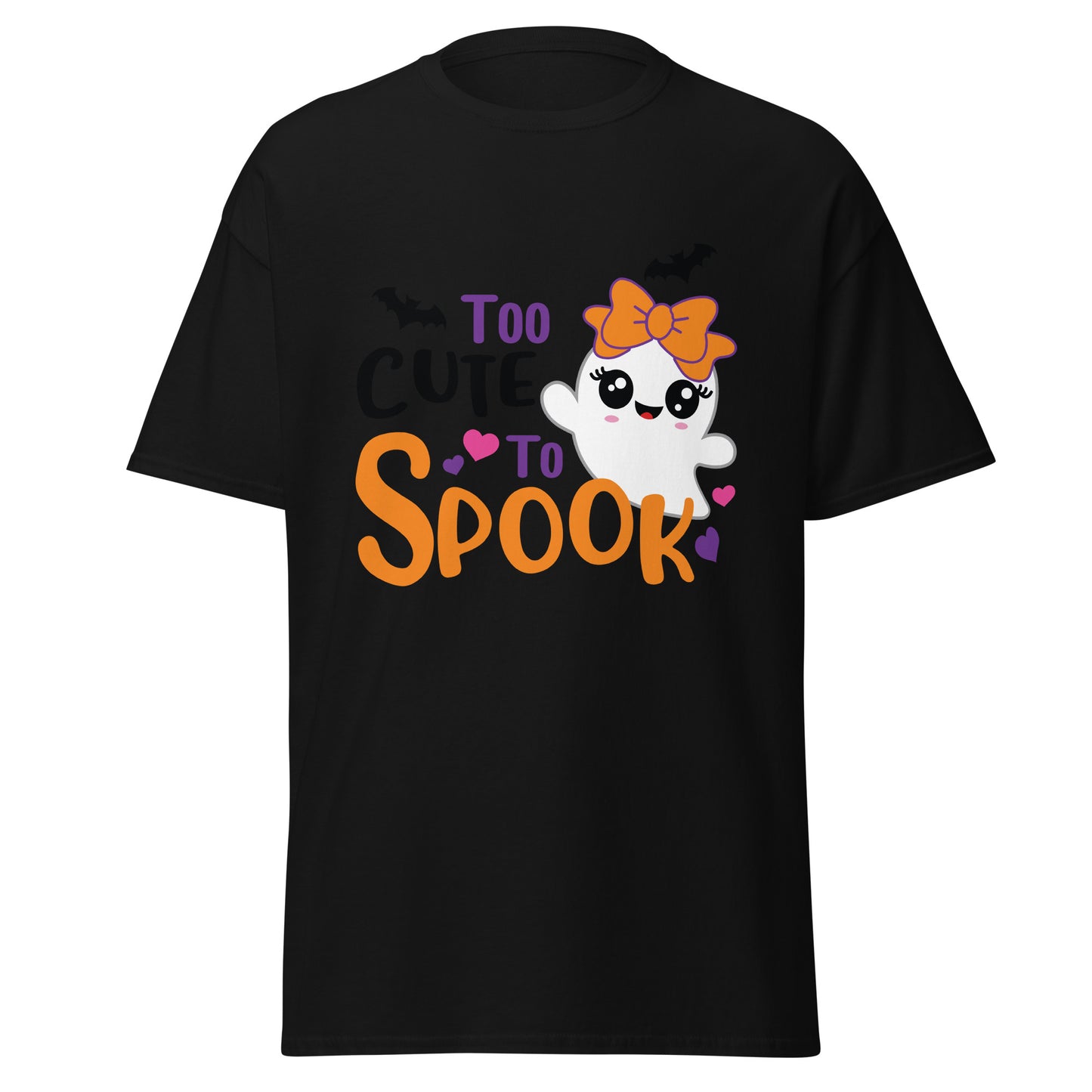 Too Cute to Spook, weiches T-Shirt aus schwerer Baumwolle im Halloween-Design