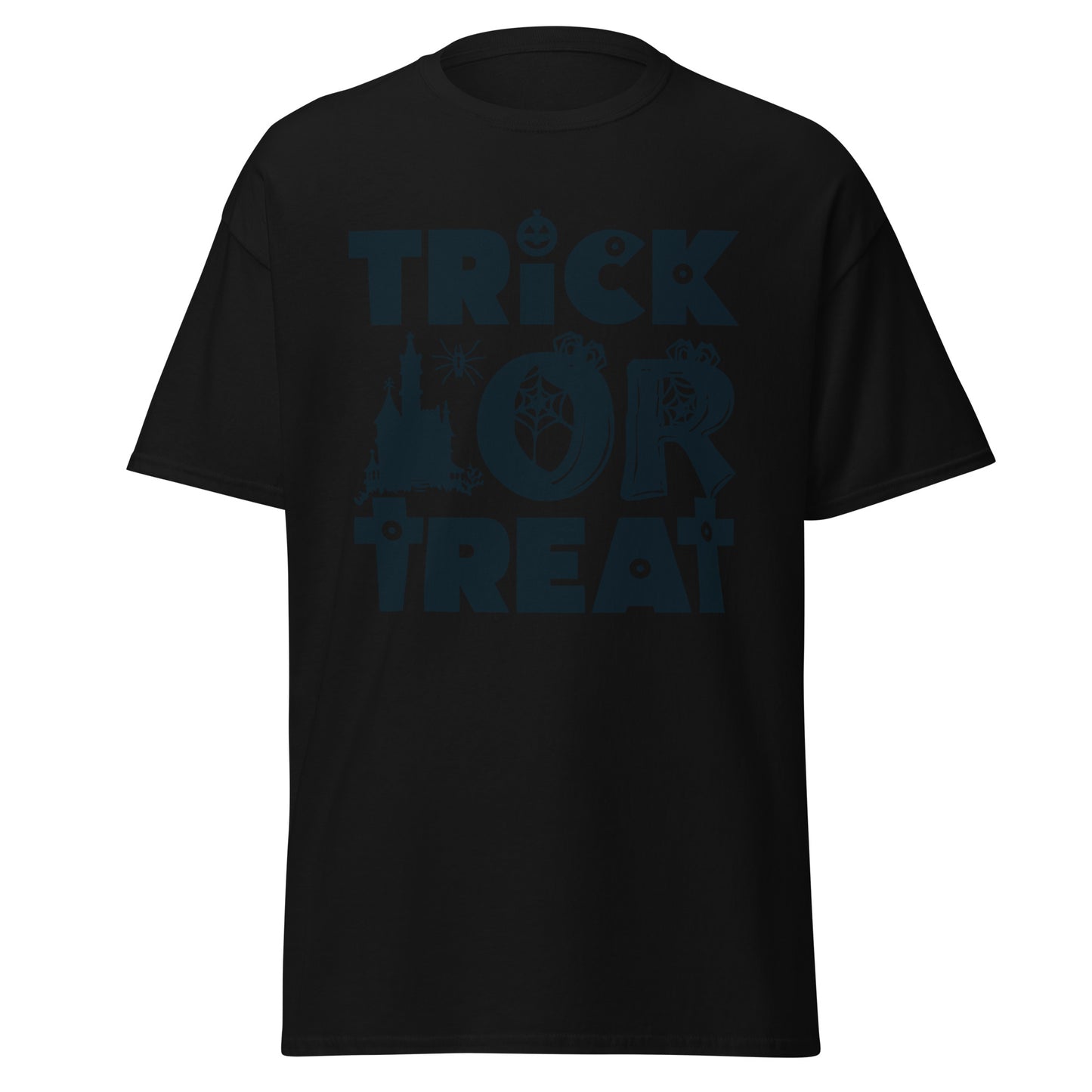 Truco o trato, camiseta de algodón pesado de estilo suave con diseño de Halloween