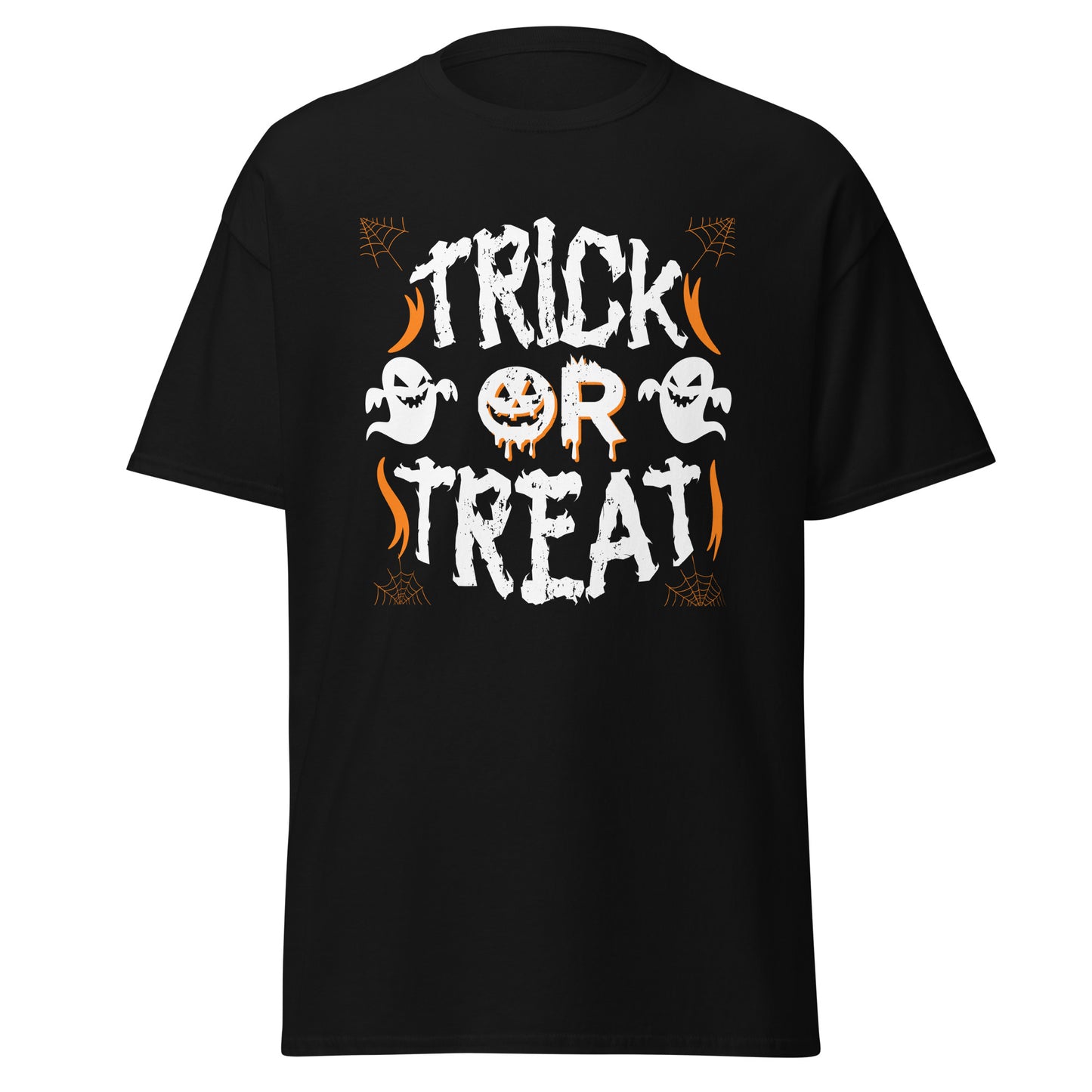 Truco o trato, camiseta de algodón pesado de estilo suave con diseño de Halloween