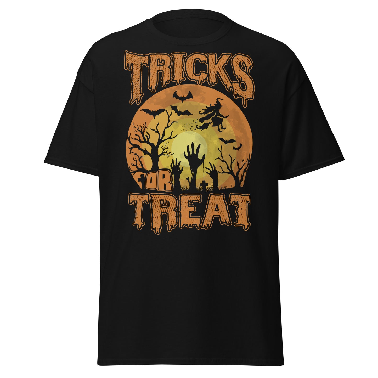 Trucos o trato, camiseta de algodón pesado de estilo suave con diseño de Halloween