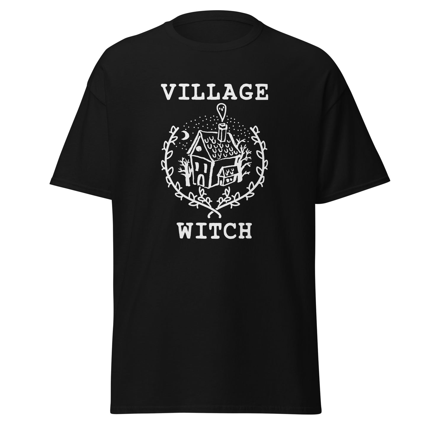 Village Witch, camiseta de algodón pesado de estilo suave con diseño de Halloween