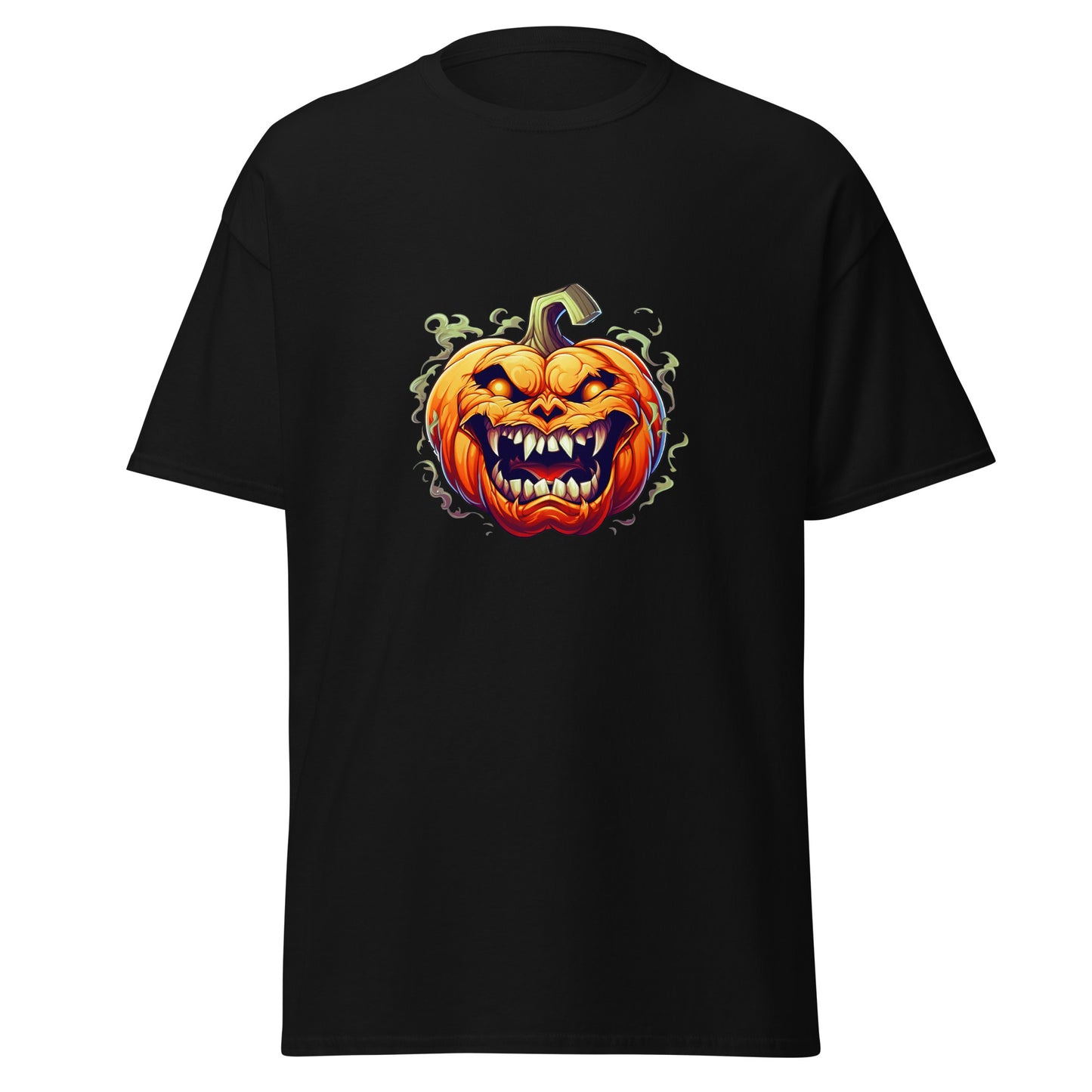 Calabaza de Halloween de acuarela, camiseta de algodón pesado de estilo suave con diseño de Halloween