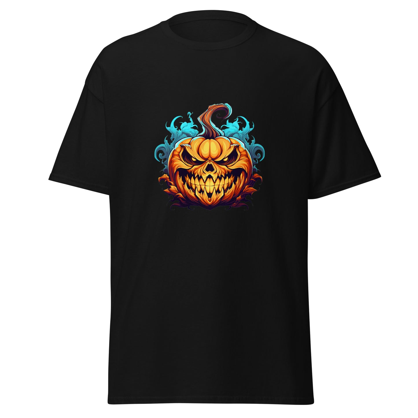 Calabaza de Halloween de acuarela, camiseta de algodón pesado de estilo suave con diseño de Halloween