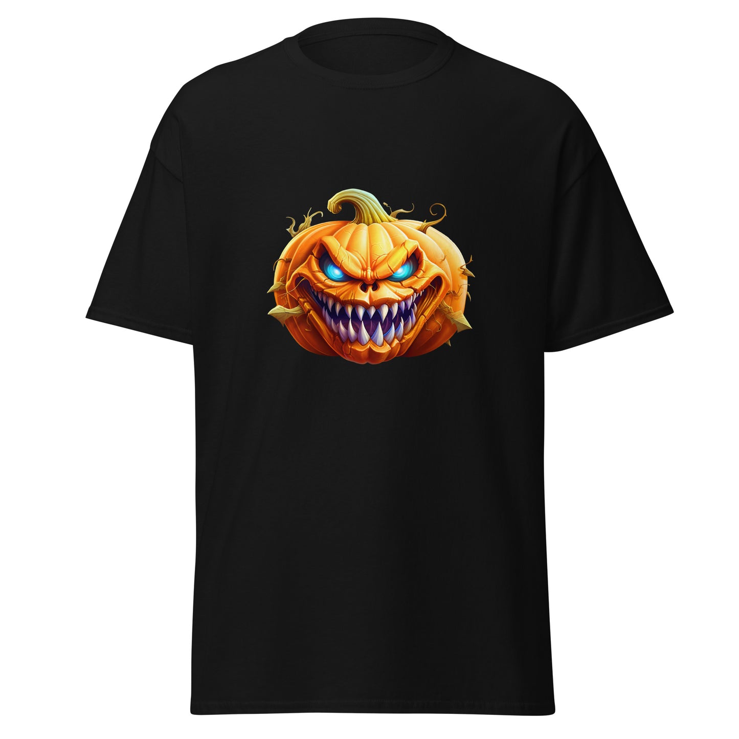 Calabaza de Halloween de acuarela, camiseta de algodón pesado de estilo suave con diseño de Halloween