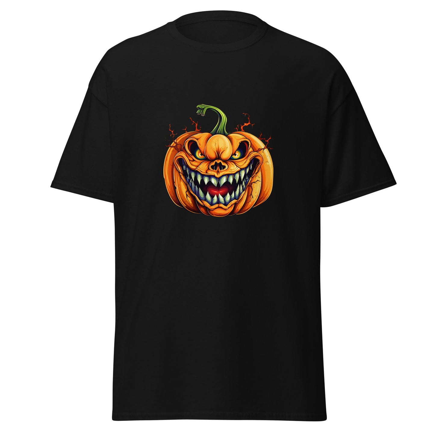 Calabaza de Halloween de acuarela, camiseta de algodón pesado de estilo suave con diseño de Halloween