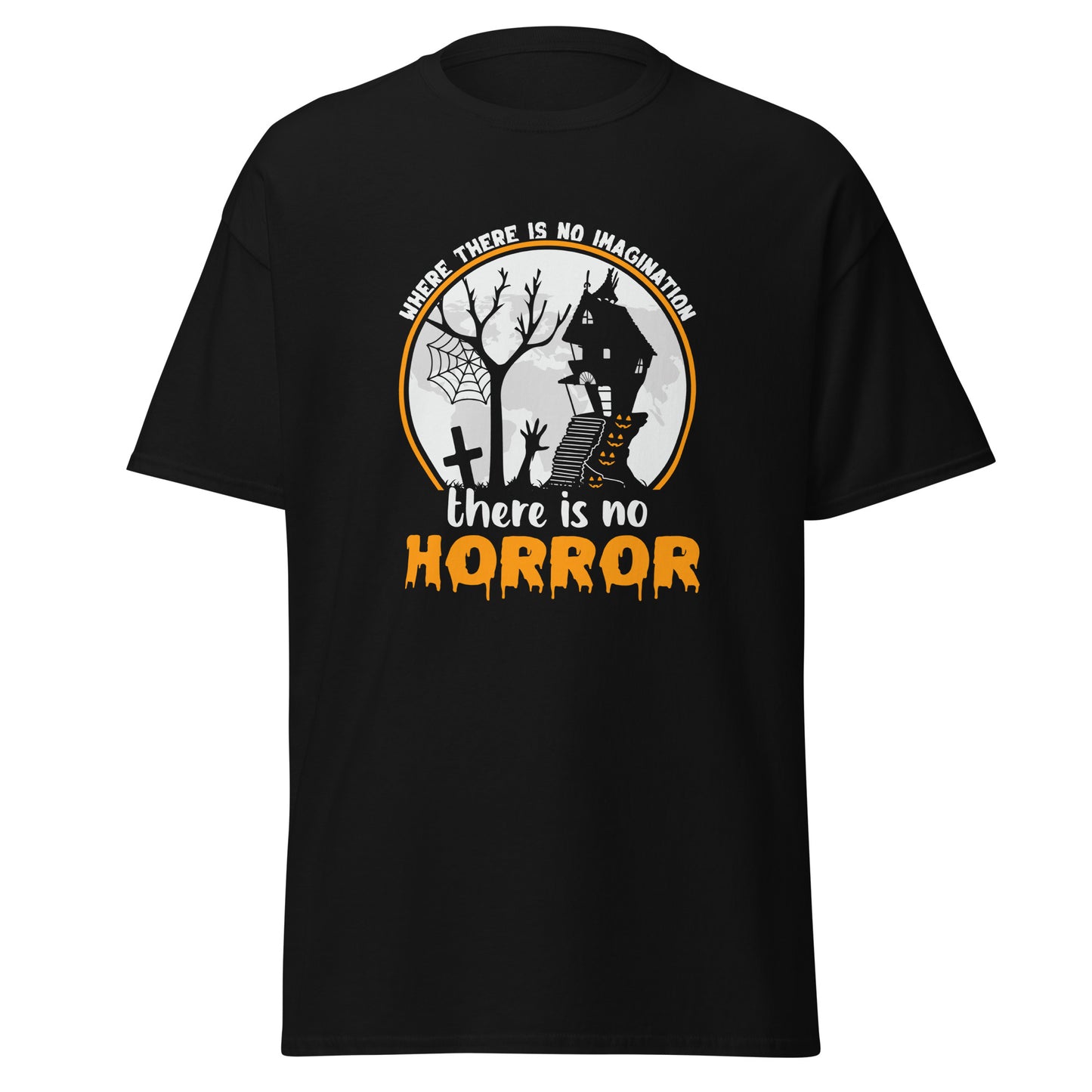 Where is No Imagination There is No Horror , Halloween Design Soft Style Heavy Cotton T-Shirt