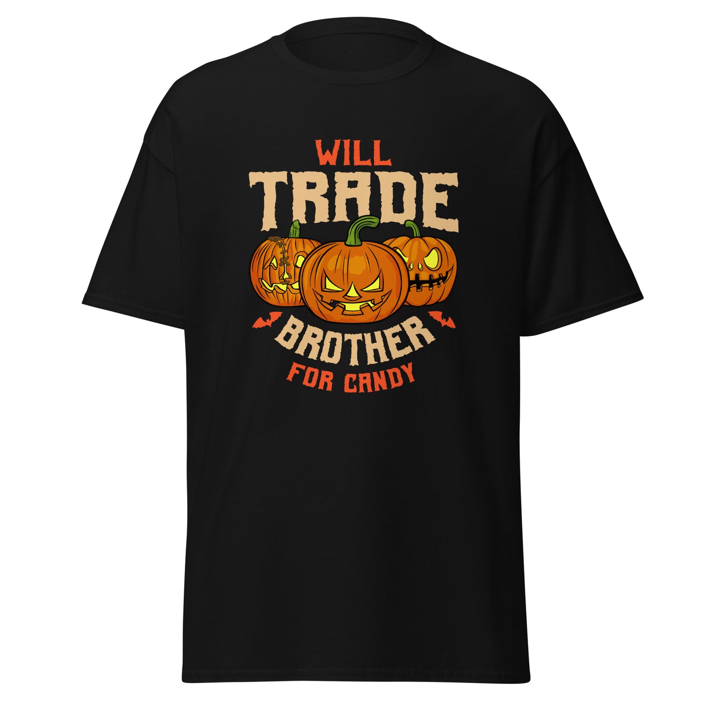 Will Trade Brother For Candy , Halloween Design Soft Style Heavy Cotton T-Shirt