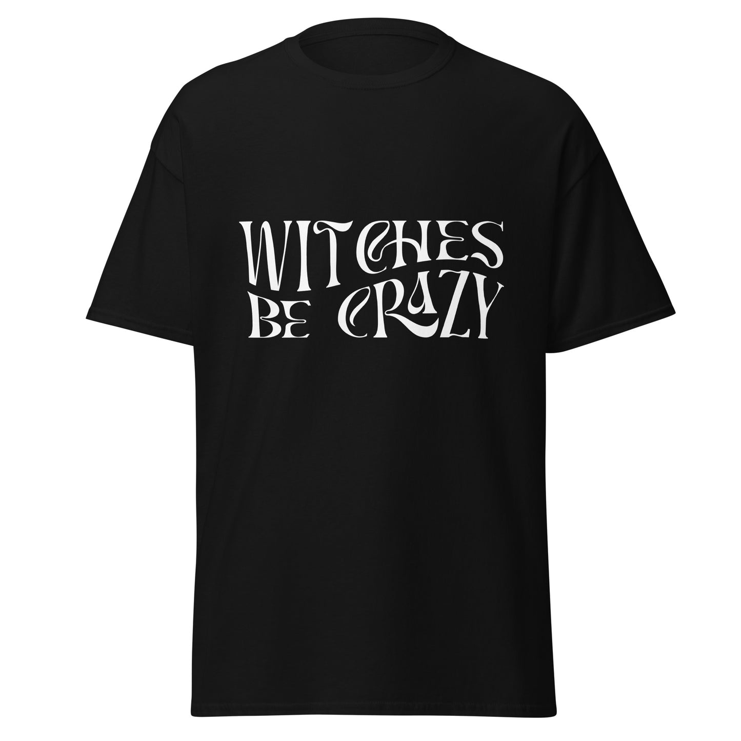 Witches Be Crazy , Halloween Design Soft Style Heavy Cotton T-Shirt