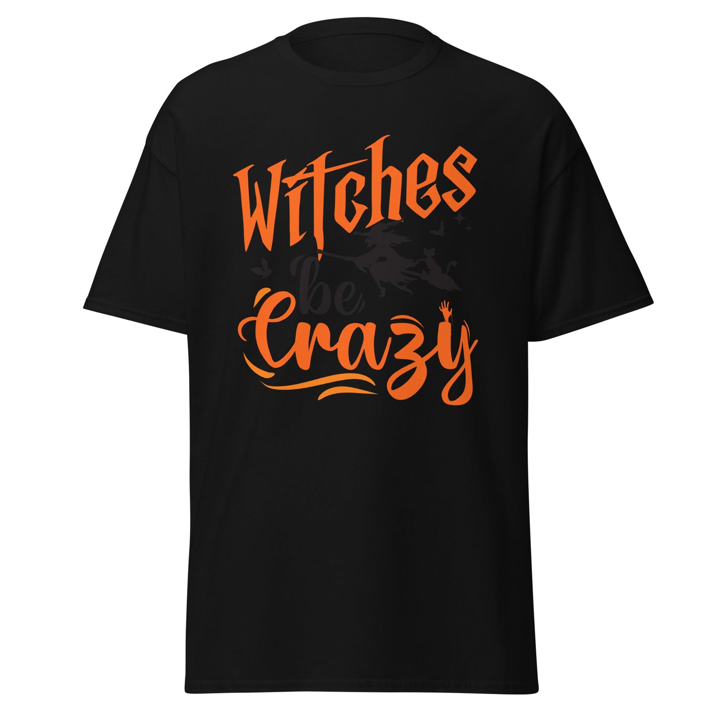 Witches Be Crazy, camiseta de algodón pesado de estilo suave con diseño de Halloween