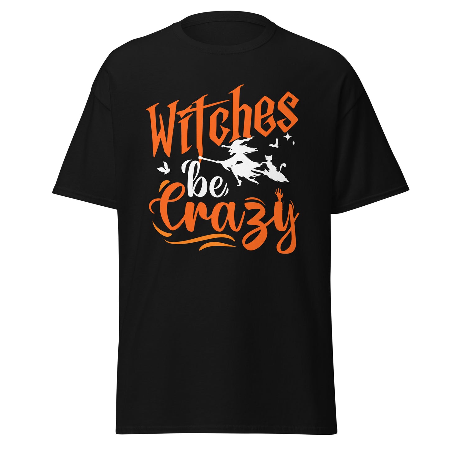 Witches Be Crazy , Halloween Design Soft Style Heavy Cotton T-Shirt