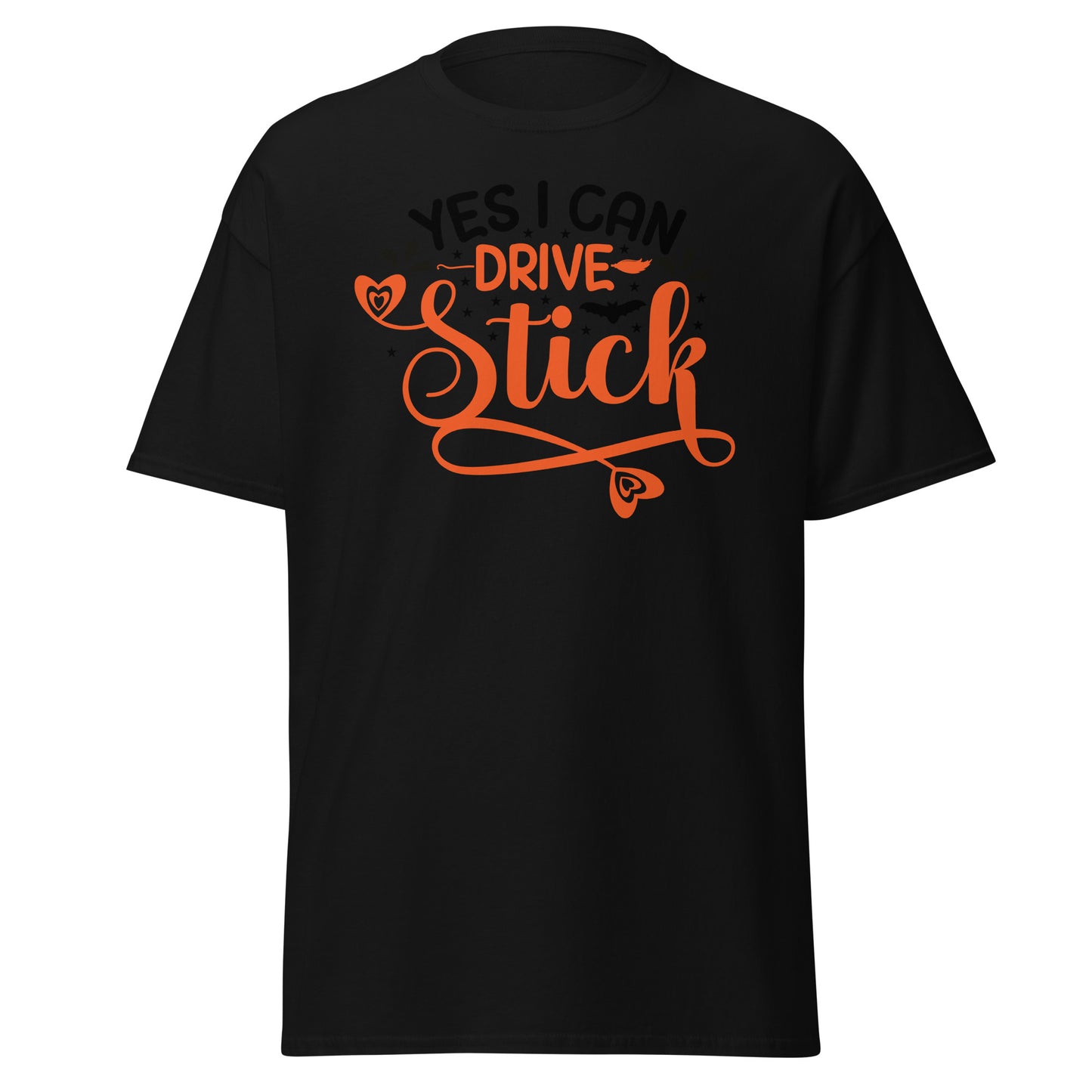 Yes I can Drive Stick , Halloween Design Soft Style Heavy Cotton T-Shirt