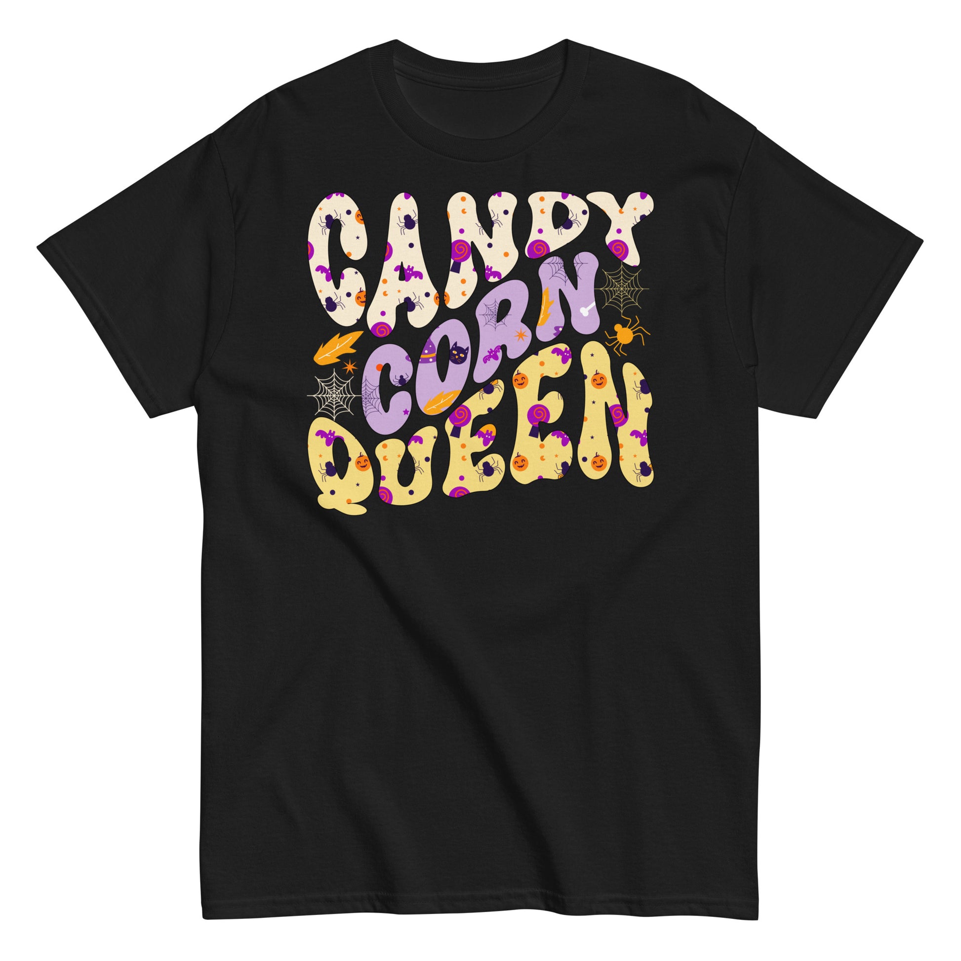 Candy Corn Queen Halloween: Soft Tee Royalty