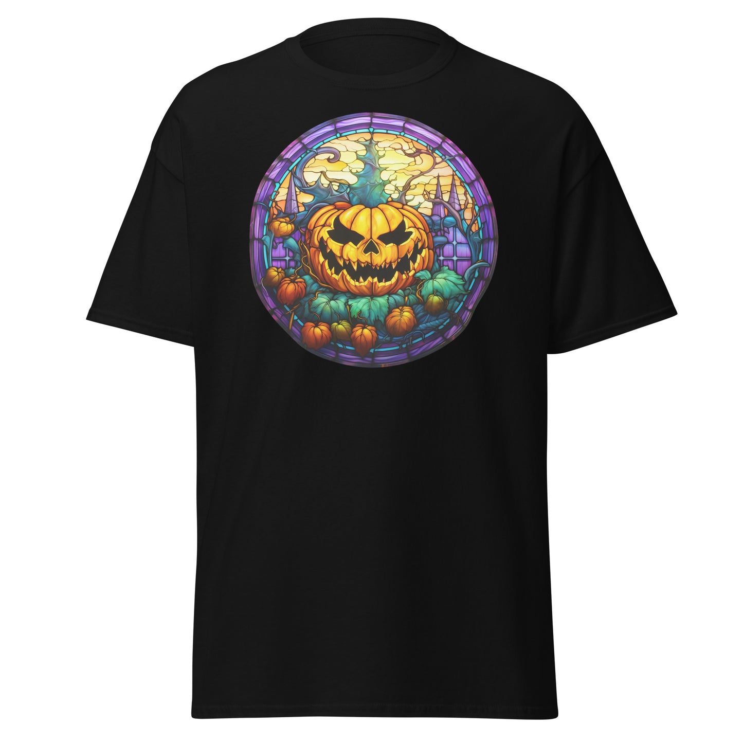 Spooky Vibes with Halloween Stained Glass Tee