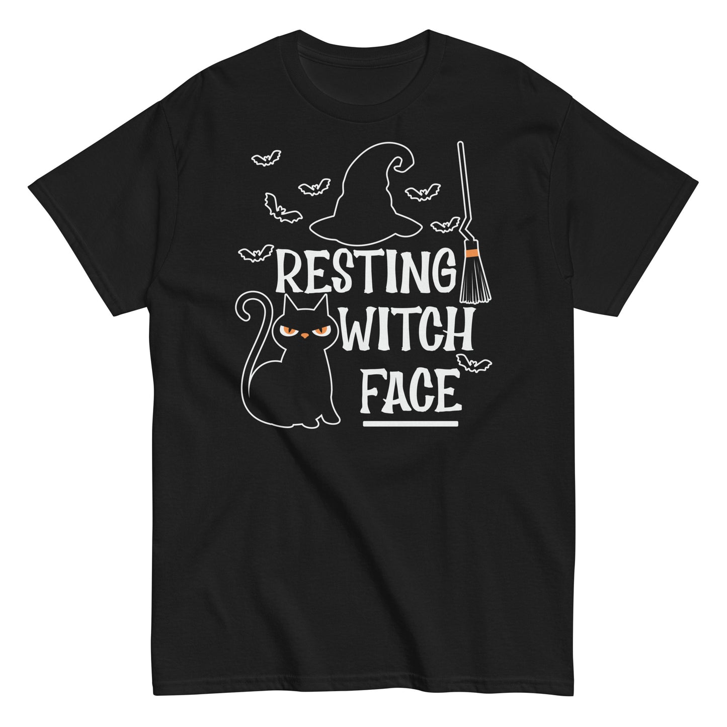 Witch Hat & Black Cat Magic - Halloween Tee