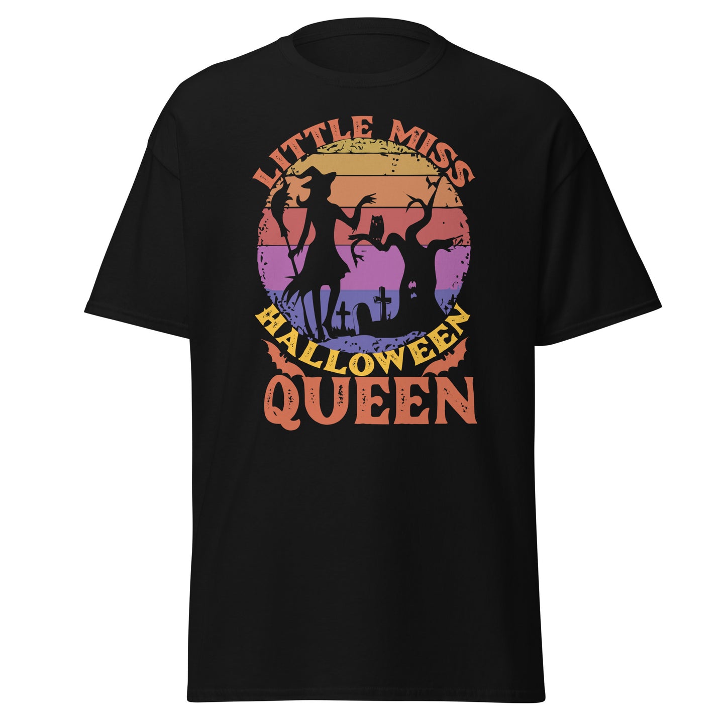 Little Miss Halloween Queen, weiches T-Shirt aus schwerer Baumwolle im Halloween-Design