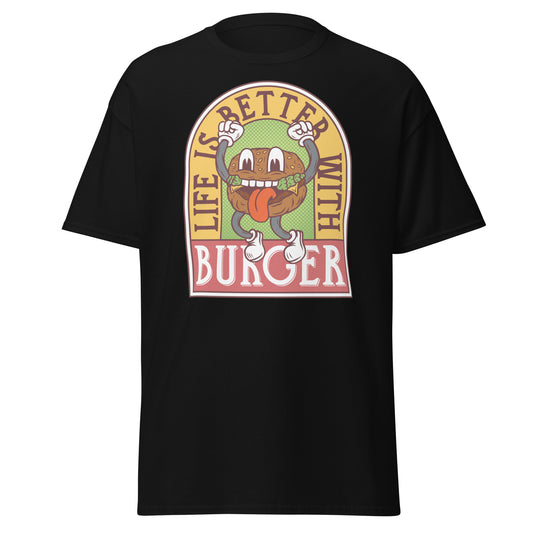 Life Is Better With Burger , Halloween Design Soft Style Heavy Cotton T-Shirt