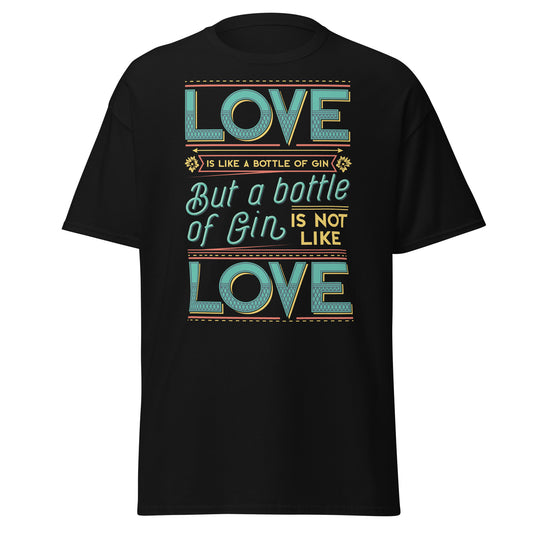 Love But a Bottle of Gin & Tonic , Halloween Design Soft Style Heavy Cotton T-Shirt