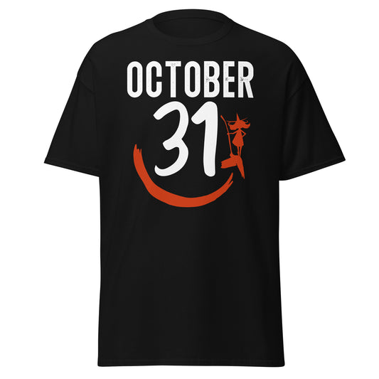 31. Oktober Lustiges, weiches T-Shirt aus schwerer Baumwolle im Halloween-Design