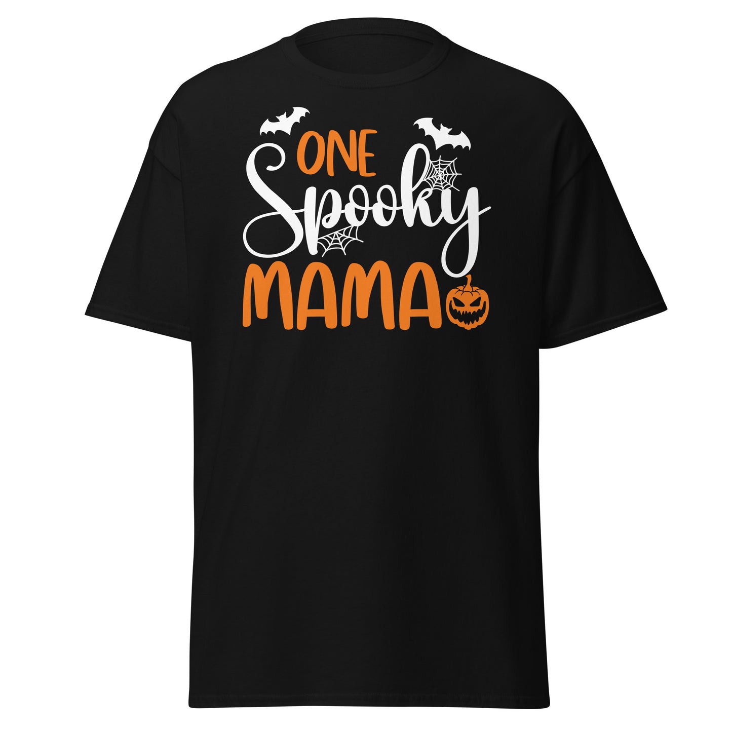 One Spooky Mama, Halloween-Design, weiches T-Shirt aus schwerer Baumwolle