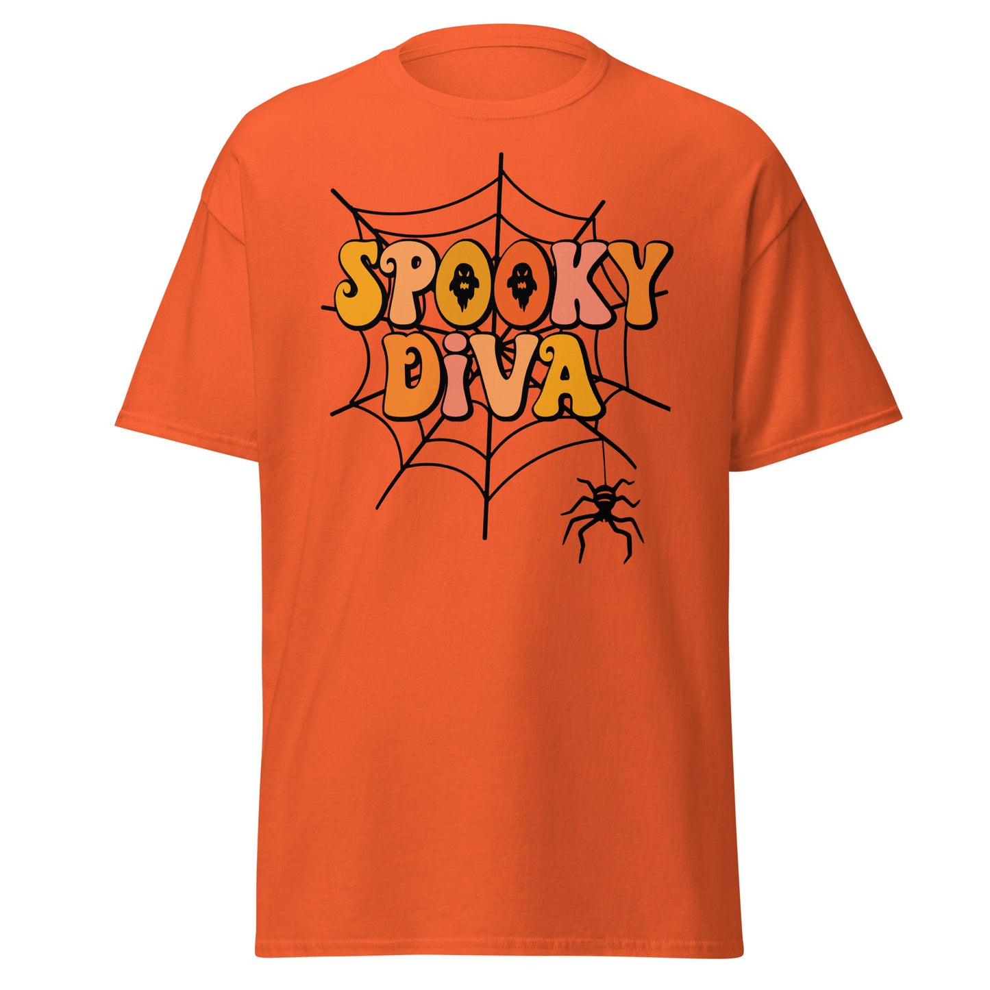 Gruselige Diva, Halloween-T-Shirt im weichen Stil