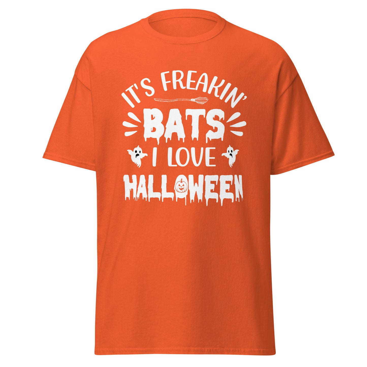 It's freakin' bats I love Halloween , Halloween Design Soft Style Heavy Cotton T-Shirt