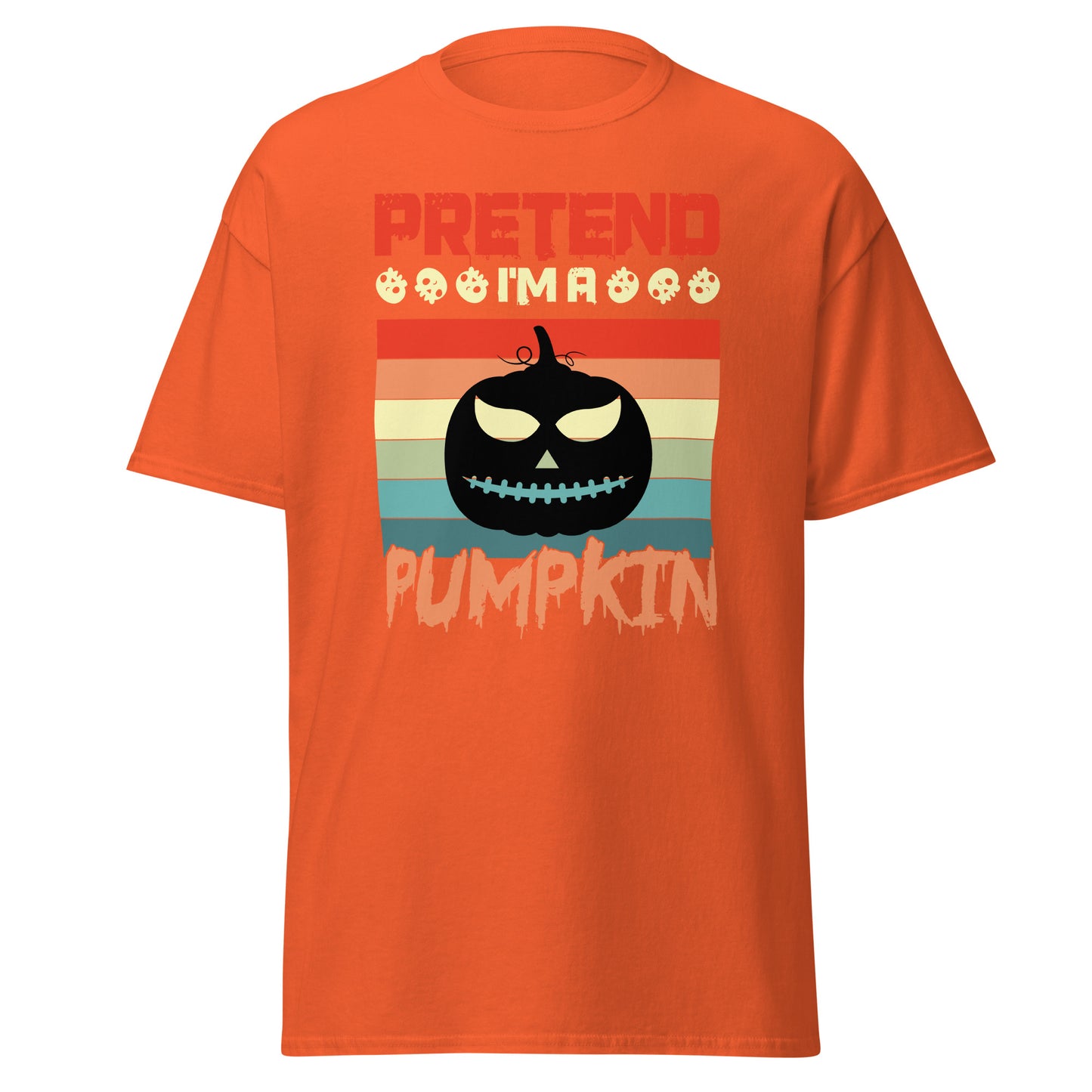 Pretend im Pumpkin, camiseta de algodón pesado de estilo suave con diseño de Halloween