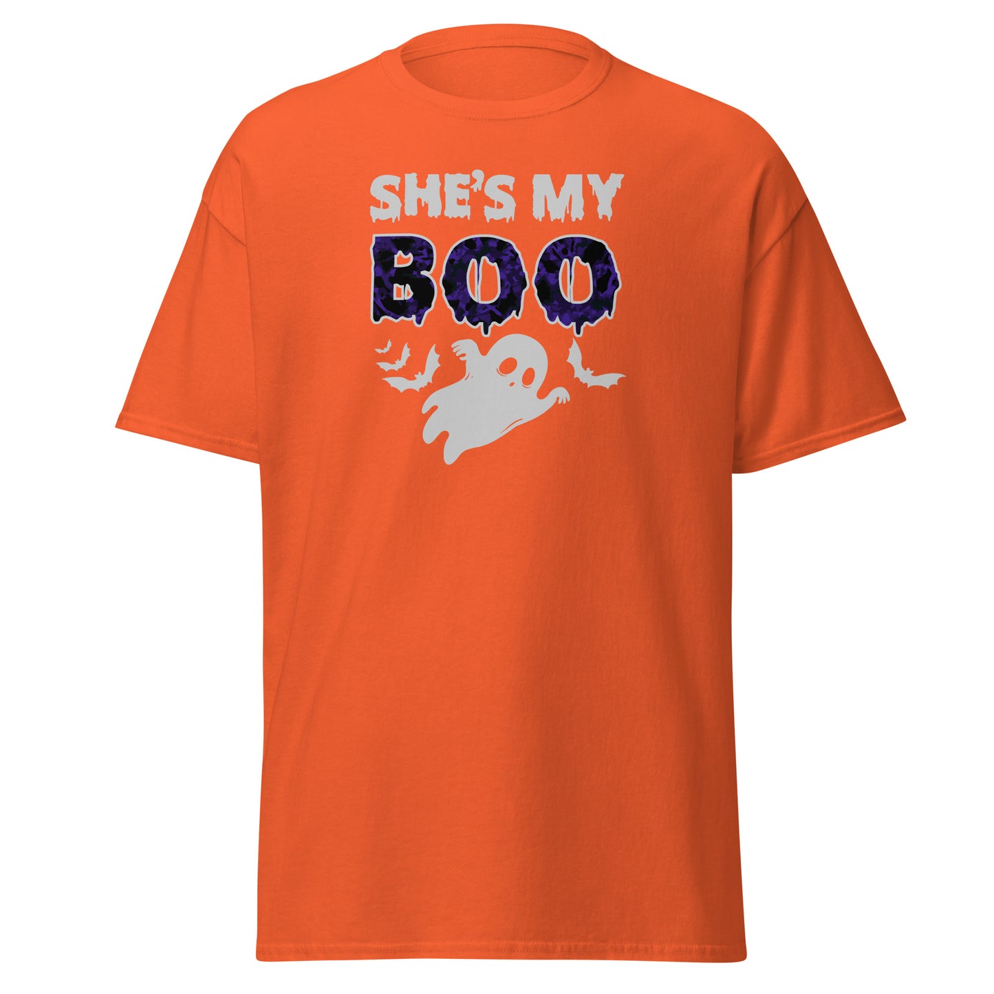 She's My Boo , Halloween Design Soft Style Heavy Cotton T-Shirt