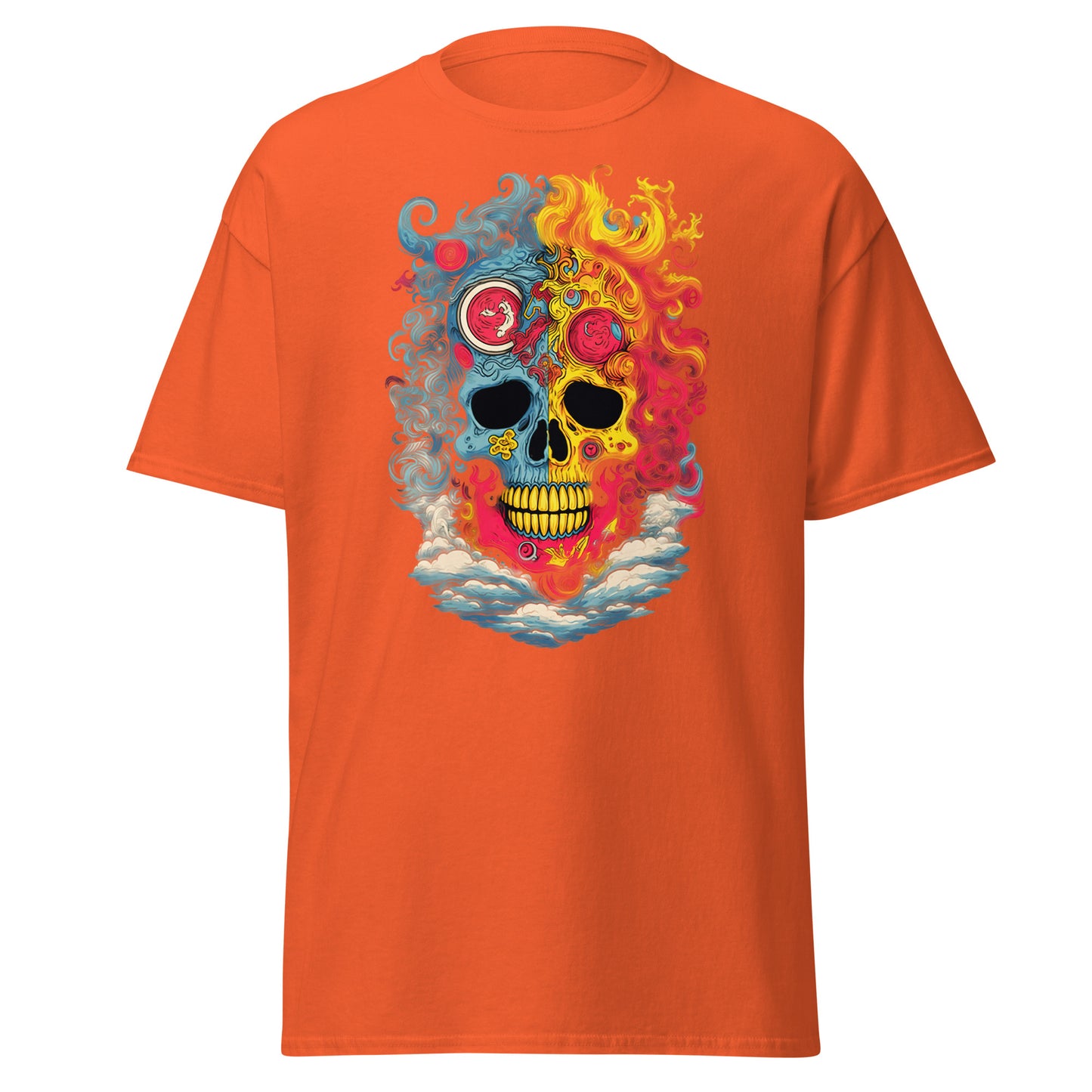 Skull Exploded , Halloween Design Soft Style Heavy Cotton T-Shirt